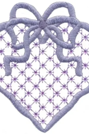 Bargain Bow Heart Embroidery Design