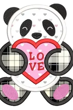 Sale Applique Panda   Embroidery Design