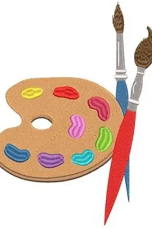 Best Choice Paint Palette Embroidery Design