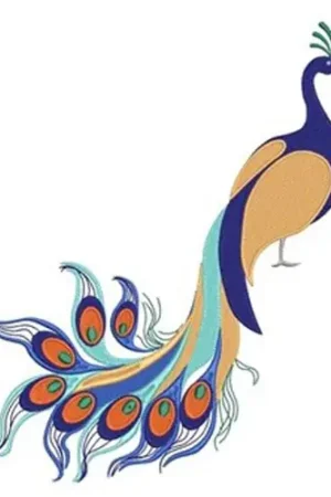 Deal Peacock Embroidery Design