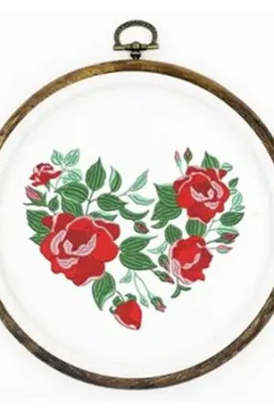 Roses Heart Embroidery Design Best Price