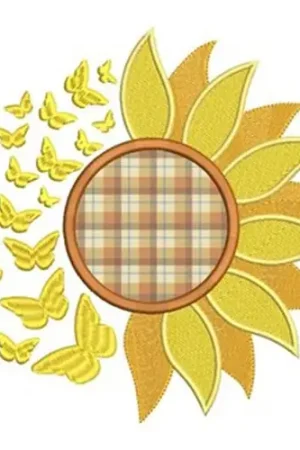 Applique Sunflower Embroidery Design Affordable