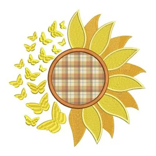 Applique Sunflower Embroidery Design Affordable