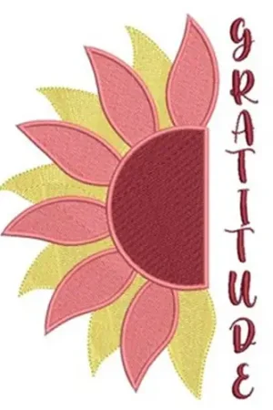 Price Cut Sunflower Gratitude Embroidery Design