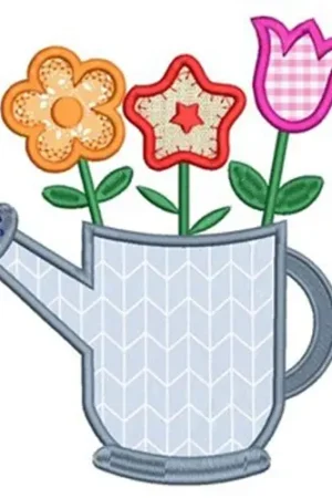 Watering Can Applique Embroidery Design Best Price