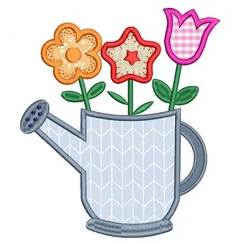 Watering Can Applique Embroidery Design Best Price