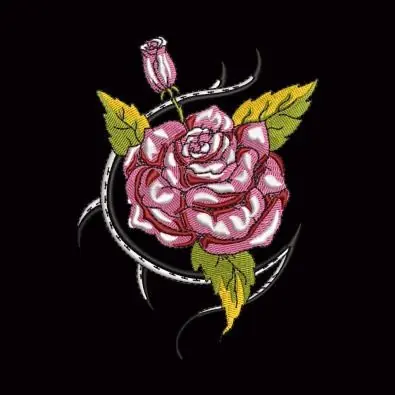 Seasonal Sale Rose Flower Embroidery Design