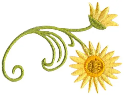 Strawflower Swirls Embroidery Design Editor’s Pick