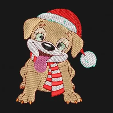 Buy Direct Christmas Dog Embroidery Design