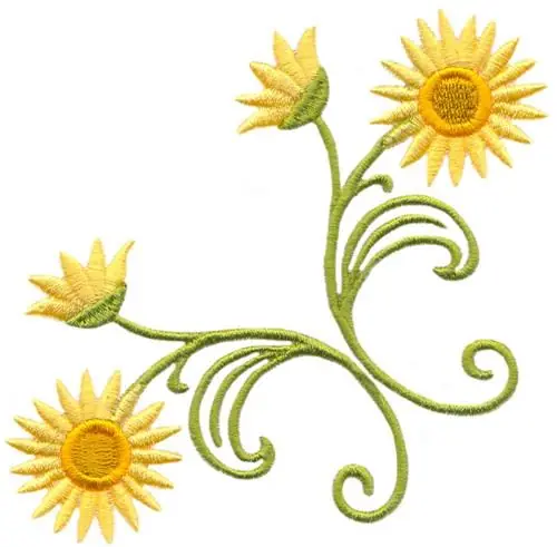 Luxury Strawflower Swirls Embroidery Design