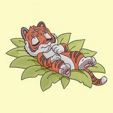 Sleeping Tiger Embroidery Design Super Sale