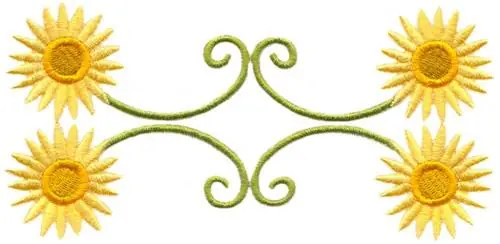 Strawflower Swirls Embroidery Design Final Sale