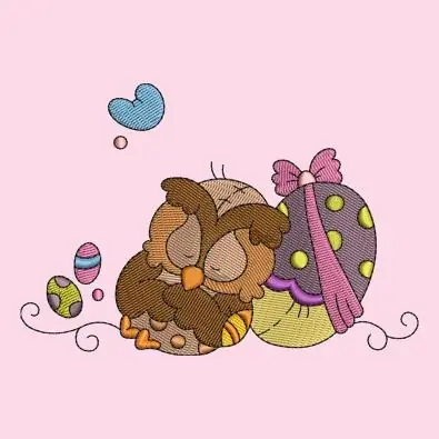 Final Sale Easter Owl Embroidery Design
