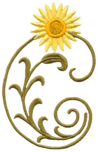 Buy Online Strawflower Swirls Embroidery Design