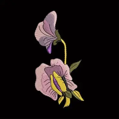 Get Yours Columbine Flower Embroidery Design