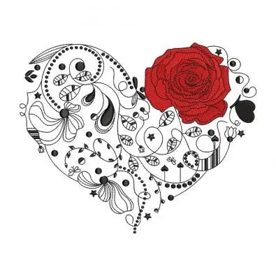 Floral Heart Embroidery Design Limited Edition