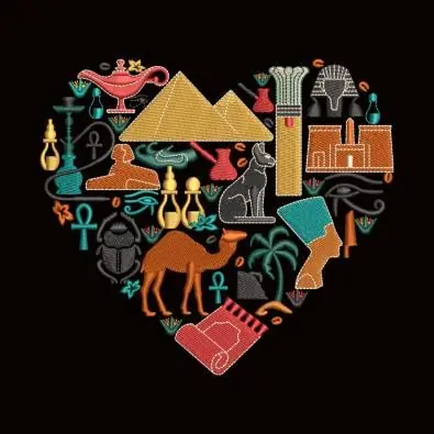 Egyptian Heart Embroidery Design Buy Today