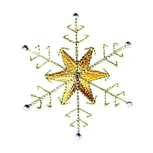 Variegated Snowflake Embroidery Design Luxury