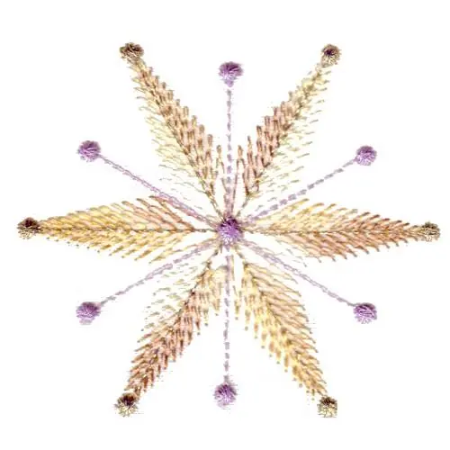Dotty Snowflake Embroidery Design Modern