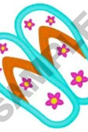 Applique Flipflops Embroidery Design Limited Time