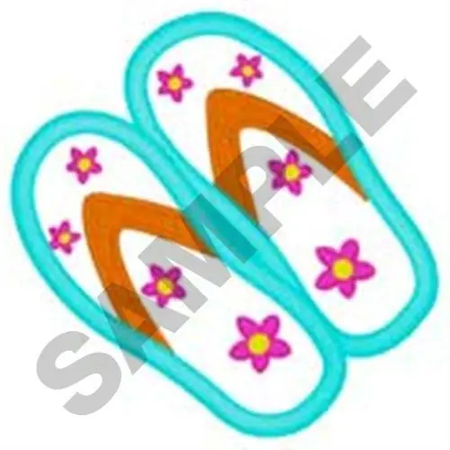 Applique Flipflops Embroidery Design Limited Time