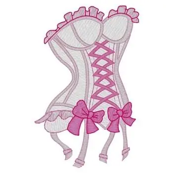 Instant Buy Corset With Garters Embroidery Design
