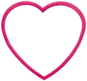 Order Now Heart Outline Embroidery Design