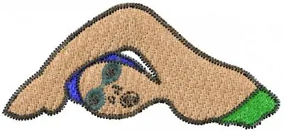 Order Now Swimmer Embroidery Design