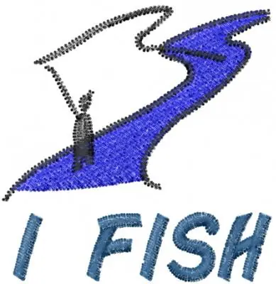 Popular I Fish Embroidery Design