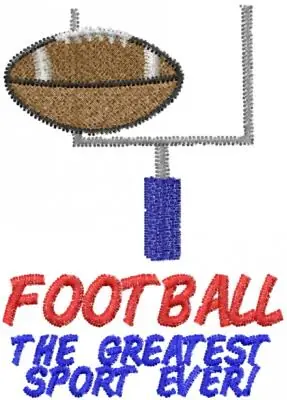 Football Embroidery Design Crafted