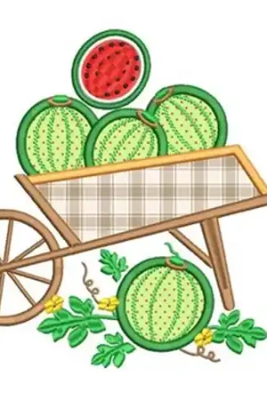 Clearance Watermelon Cart Embroidery Design