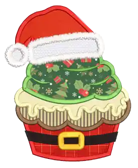 Reduced Price Christmas Cupcake Embroidery Design