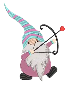 Hassle-Free Returns Cupid Gnome Embroidery Design