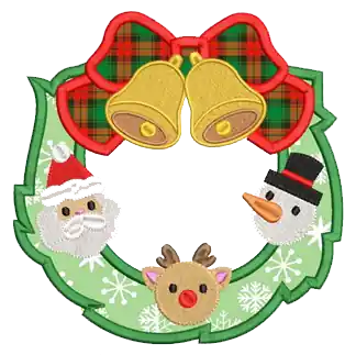 Hassle-Free Returns Christmas Wreath Embroidery Design