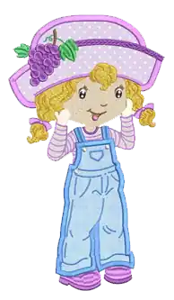 Top Rated Grape Girl Embroidery Design