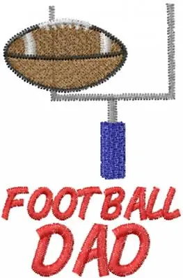 Same Day Shipping Football Dad Embroidery Design
