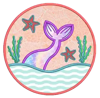 Buy Online Mermaid Applique Embroidery Design