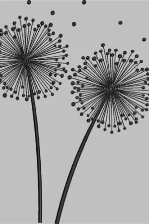 Premium Dandelions Embroidery Design