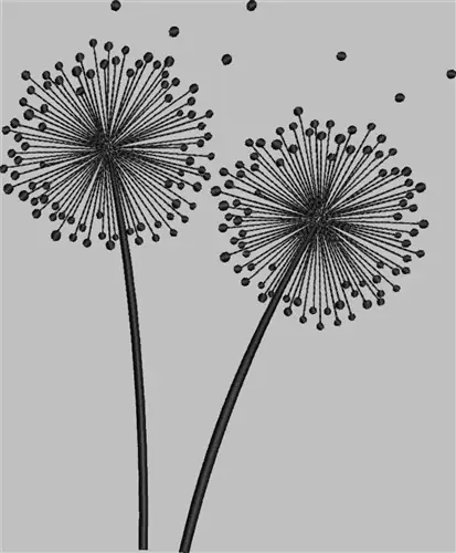 Premium Dandelions Embroidery Design
