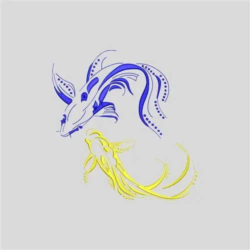 Koi Fish Embroidery Design Low Price