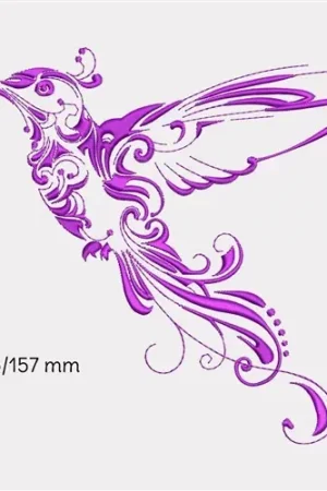 Swirly Hummingbird Embroidery Design New Arrival