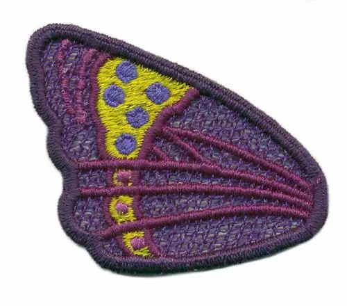 Viral 3-D Butterfly Top Wing Embroidery Design