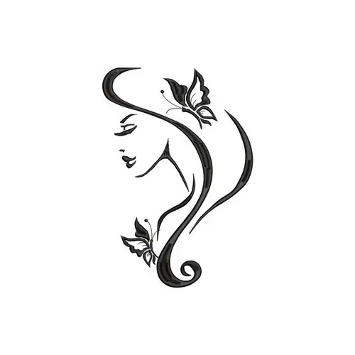 Brand New Butterfly Lady Embroidery Design
