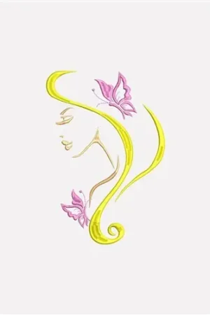 Next Day Delivery Butterfly Woman Embroidery Design