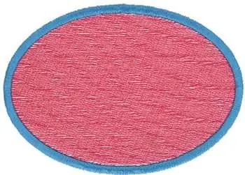 Filled Oval Embroidery Design Popular