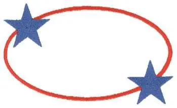 Order Now Oval & Stars Embroidery Design