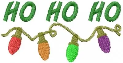 Hot Picks Christmas Lights Embroidery Design