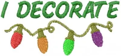 Low Price Christmas Lights Embroidery Design
