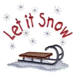 Let it Snow Embroidery Design Same Day Shipping