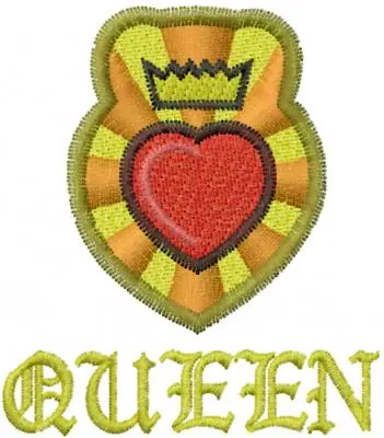 Genuine Queen Embroidery Design